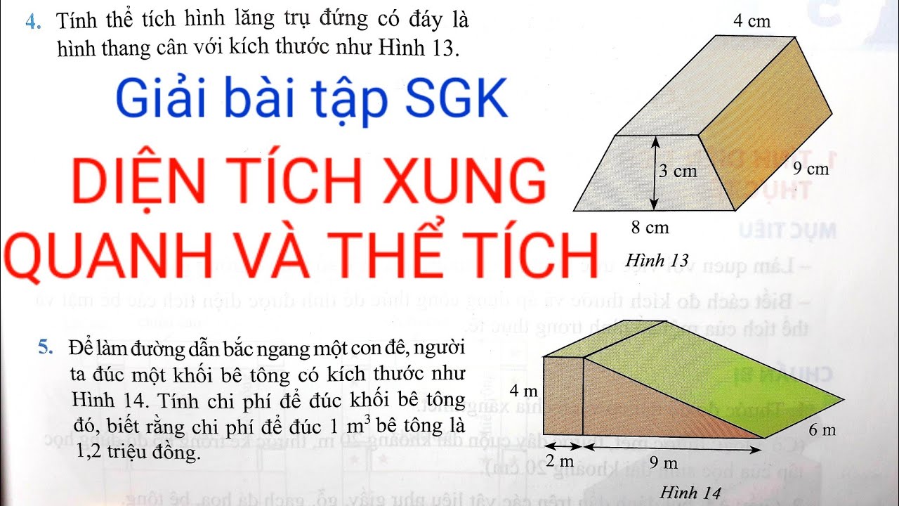 Tính thể tích hình lăng trụ đứng có đáy là hình thang cân Gallery 1