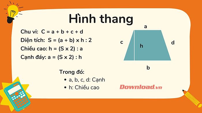 Công thức tính chu vi và diện tích hình thang Gallery 2