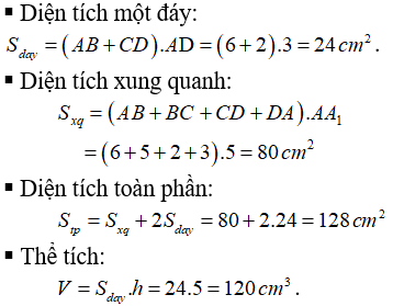 Diện tích hình lăng trụ đứng Gallery 1
