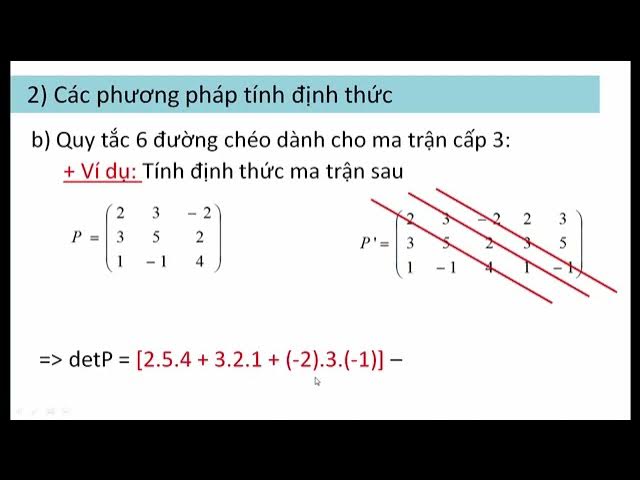 Công thức tính định thức