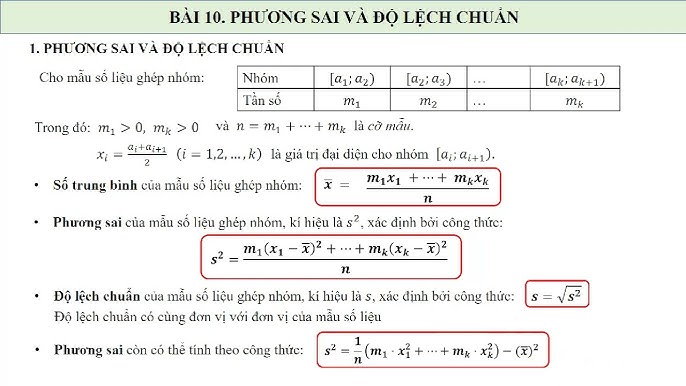 Độ Lệch Chuẩn Toán 10: Công Thức, Ví Dụ và Ứng Dụng Gallery 1