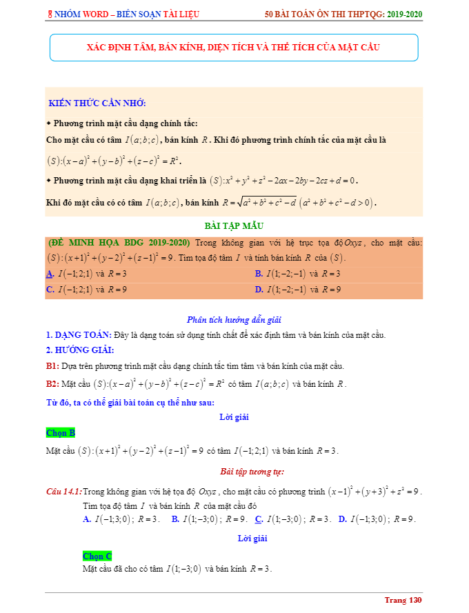 Công thức tính tâm I và bán kính r Gallery 2