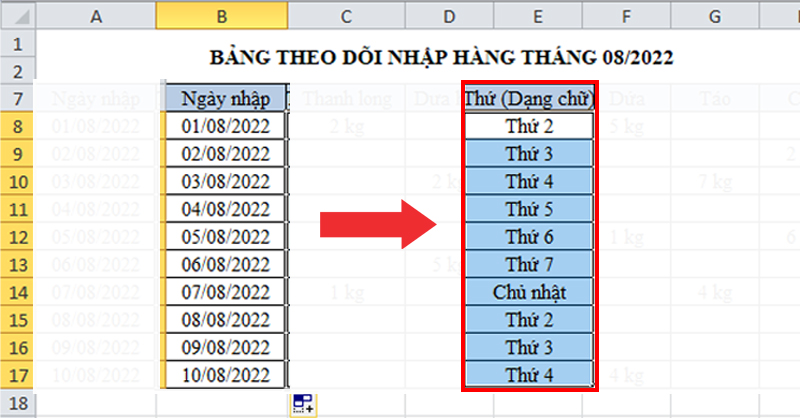 Công thức tính thứ khi biết ngày tháng năm