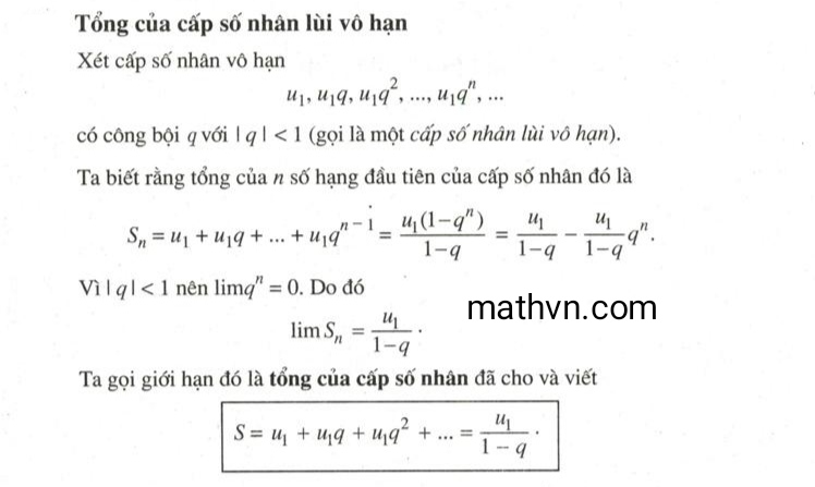 Tổng của cấp số nhân lùi vô hạn Gallery 1