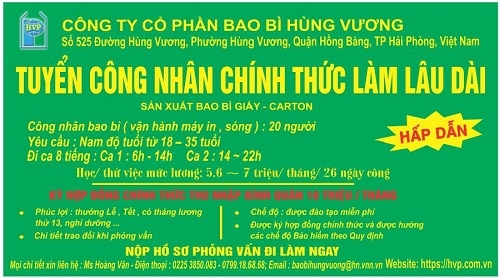 Công Ty Bao Bì Carton Tuyển Dụng: Cơ Hội Nghề Nghiệp Hấp Dẫn Đang Chờ Bạn