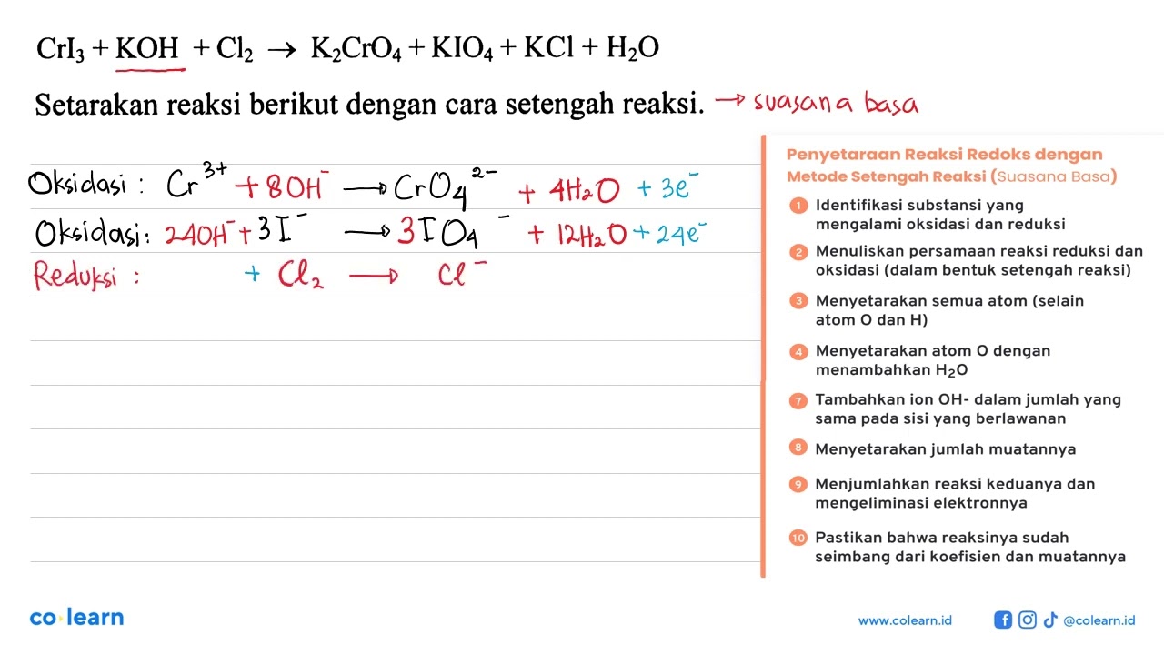 Phản ứng Cri3 + KOH + Cl2: Cơ chế và Sản phẩm