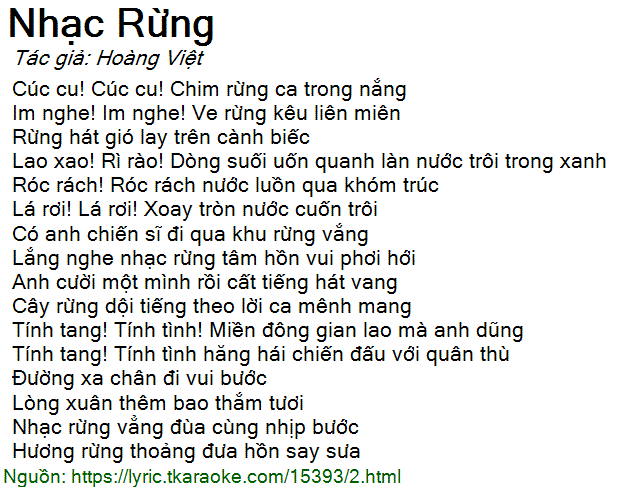 Cúc cu cúc cu chim rừng ca trong nắng