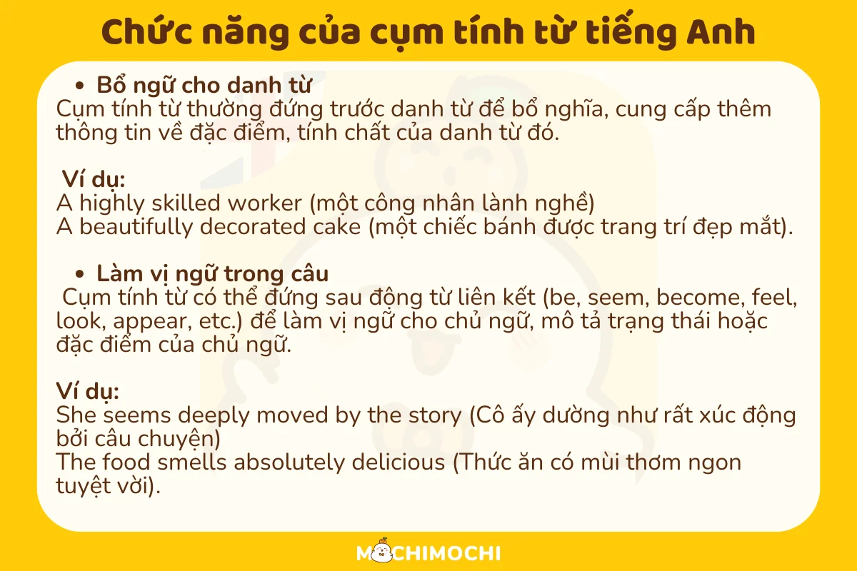 Cụm tính từ là gì?