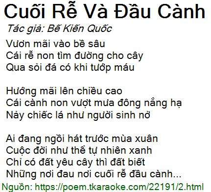 Cuối Rễ Đầu Cành Là Gì?