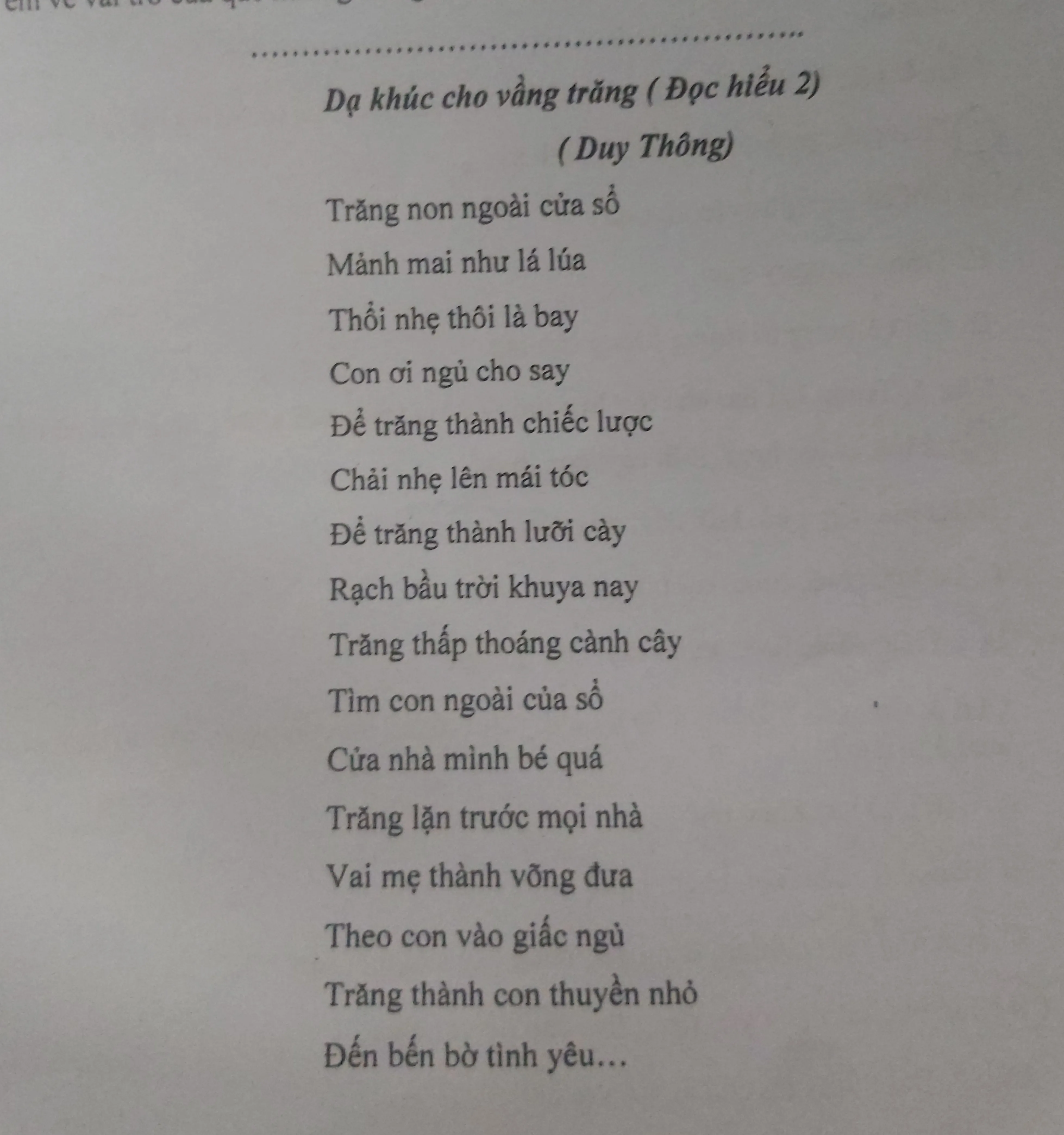 Dạ Khúc Cho Vầng Trăng