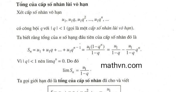 Cấp số nhân lùi vô hạn là gì? Gallery 1