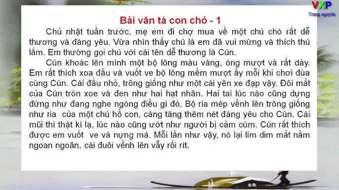 Dàn Bài Tả Con Chó