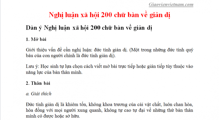 Dàn Ý Nghị Luận Xã Hội 200 Chữ Gallery 2