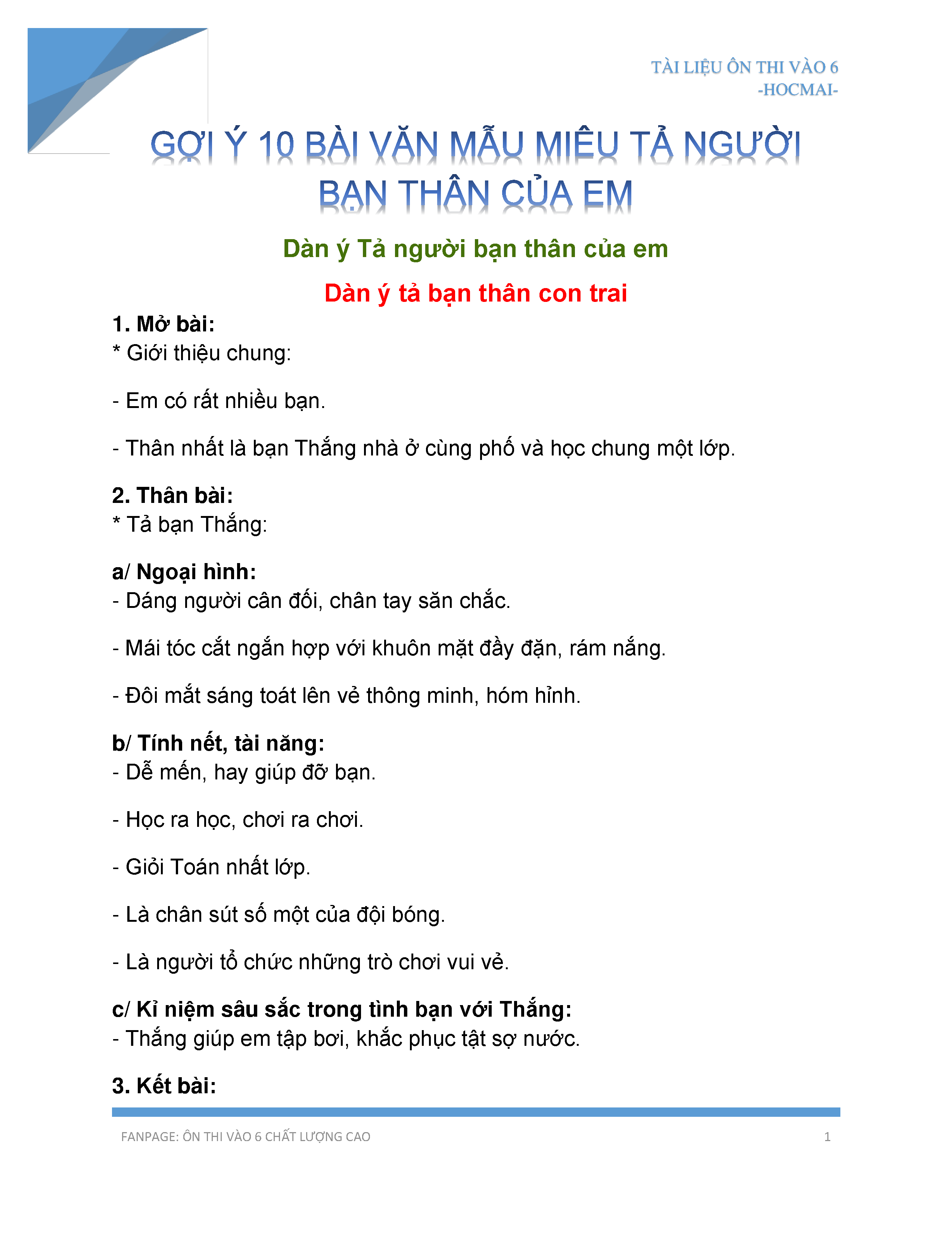Dàn ý tả bạn thân chi tiết và đầy đủ nhất