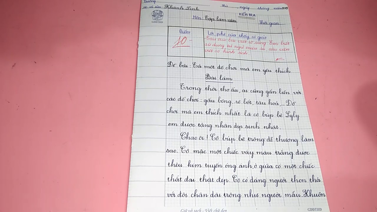 Dàn ý tả đồ chơi mà em yêu thích lớp 4