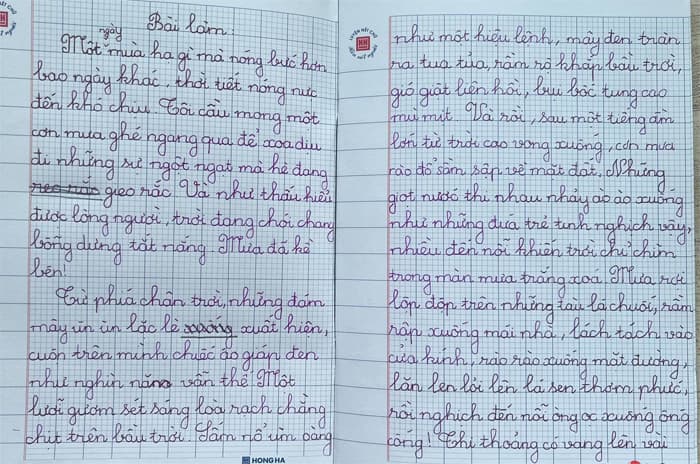 Dàn ý tả cơn mưa