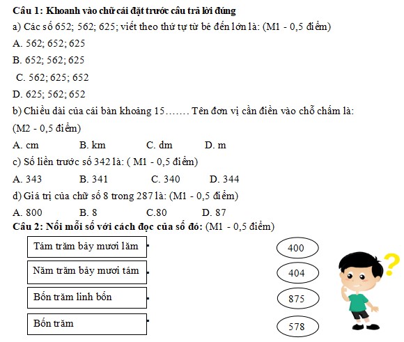 Đề Kiểm Tra Cuối Năm Lớp 2 Sách Kết Nối Tri Thức Gallery 2