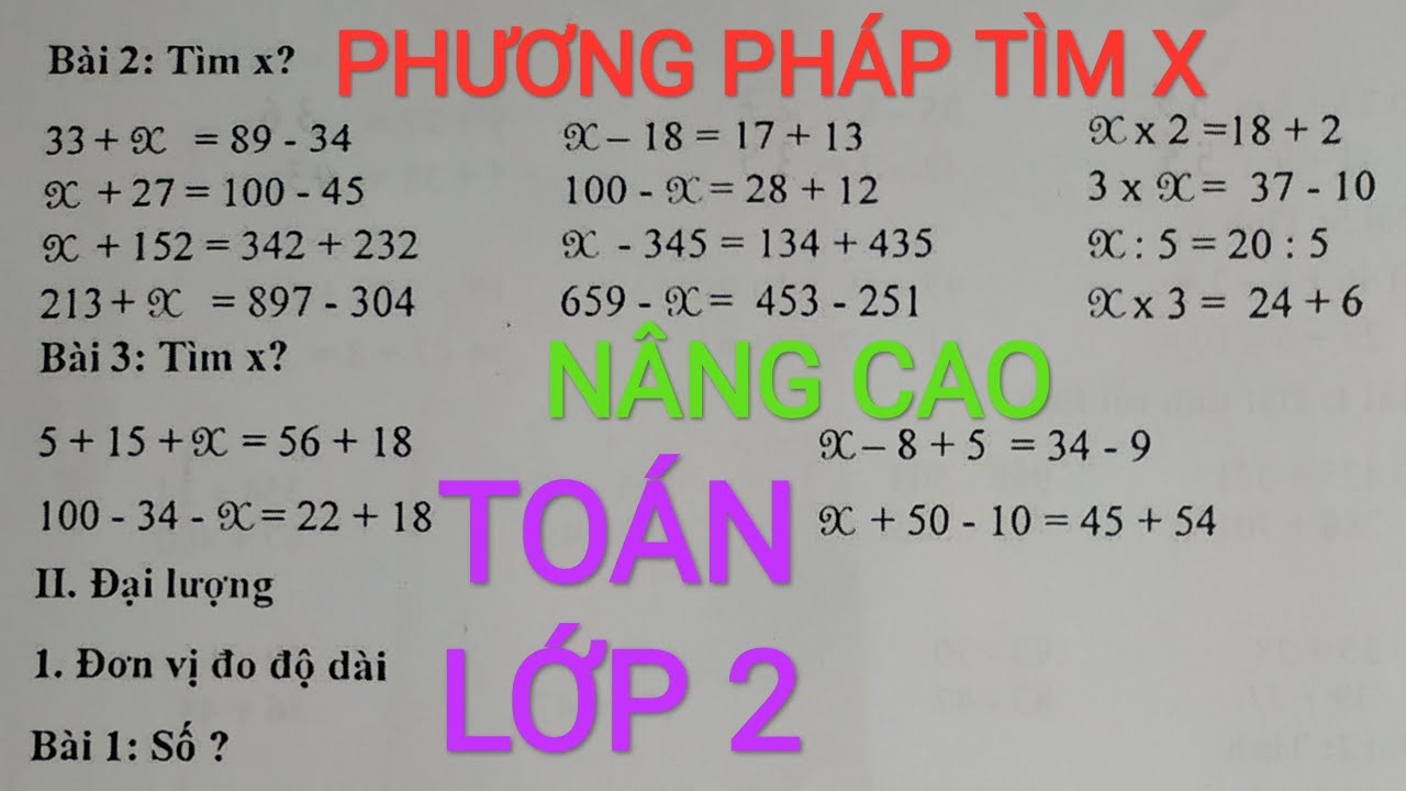 Tìm x lớp 2 nâng cao Gallery 1