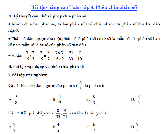 Các Dạng Toán Có Lời Văn Điển Hình Lớp 4 Gallery 2