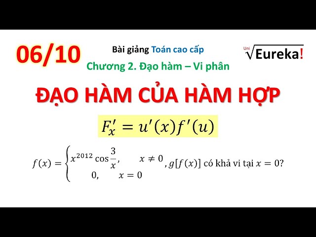 Đạo hàm của hàm hợp f(u)