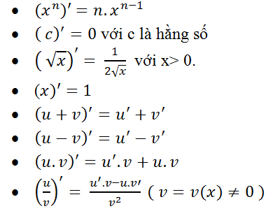 Đạo hàm của u/v