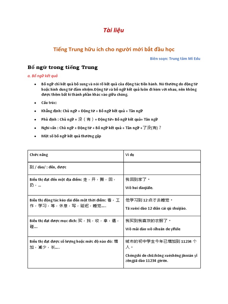 Bài tập về bổ ngữ trong tiếng Trung Gallery 2