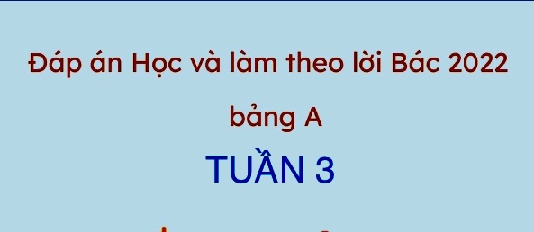Đáp án học và làm theo lời Bác tuần 3
