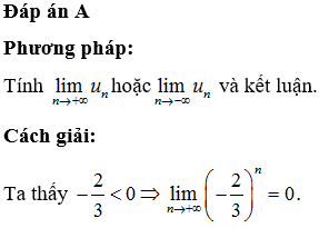 Dãy số nào có giới hạn bằng 0?