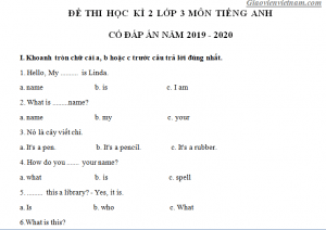 Đề cương Tiếng Anh lớp 3 học kì 2 chi tiết nhất