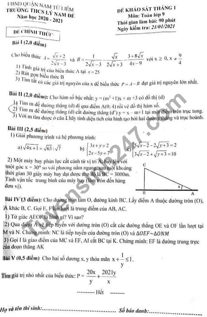 Đề Thi Khảo Sát Toán 9: Tổng hợp đề và đáp án chi tiết