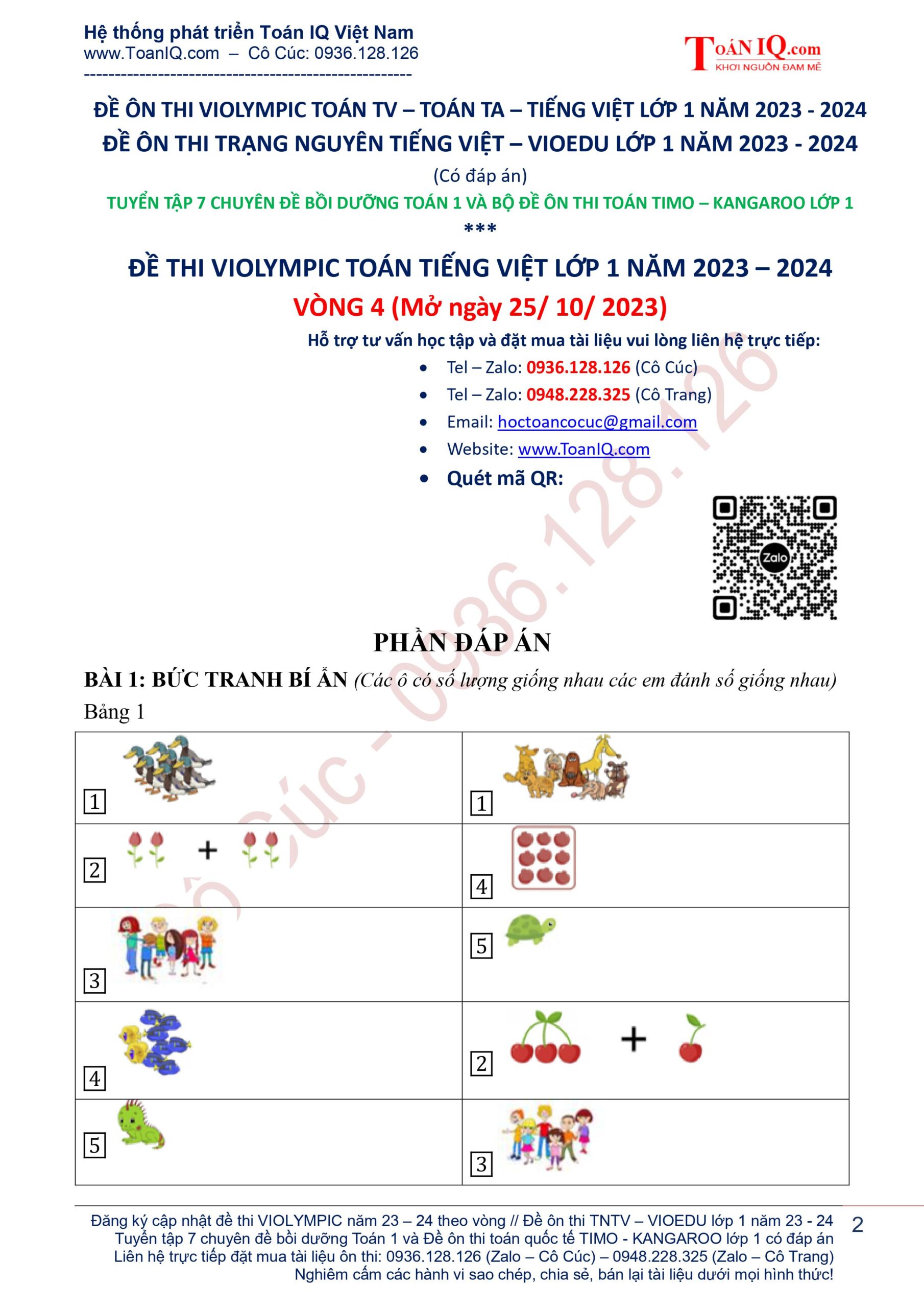 Đề Thi Violympic Toán Lớp 1: Chuẩn bị tốt nhất cho con bạn!