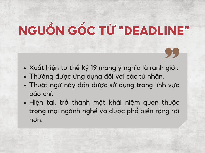 Deadline Tiếng Việt Là Gì?