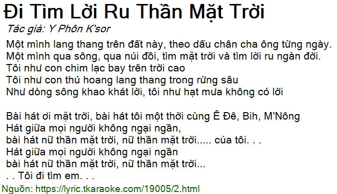 Đi tìm lời ru nữ thần mặt trời