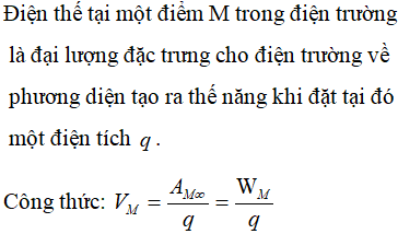 Công thức tính điện thế tại một điểm Gallery 1