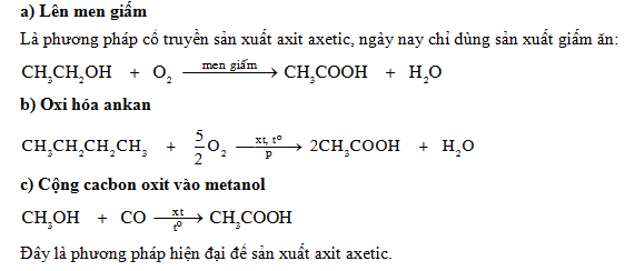 Điều Chế Axit Axetic Trong Công Nghiệp