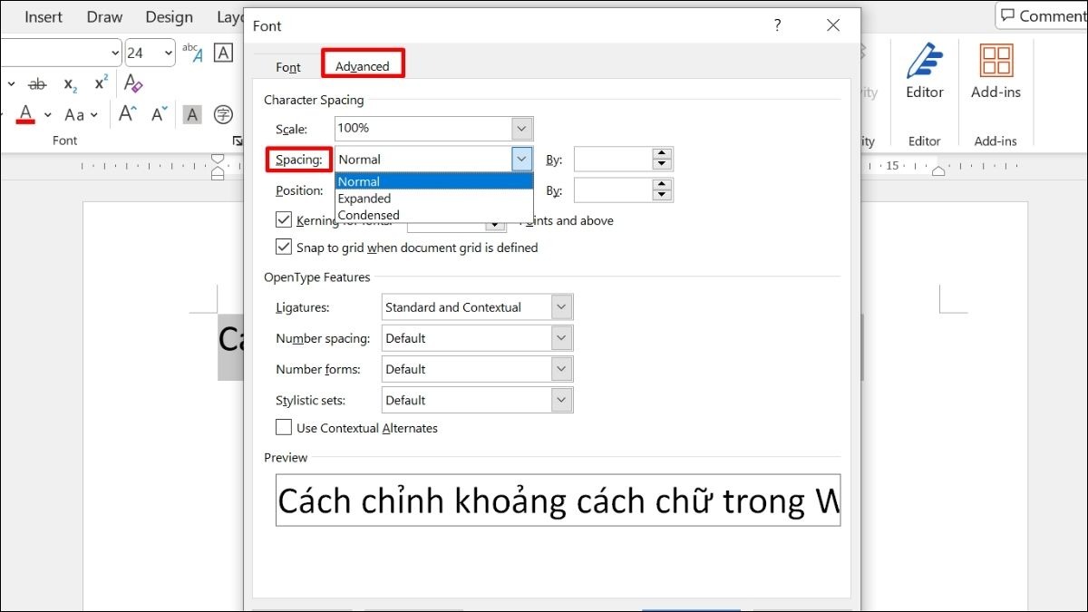 Cách Thu Hẹp Khoảng Cách Giữa Các Chữ Trong Word Gallery 2