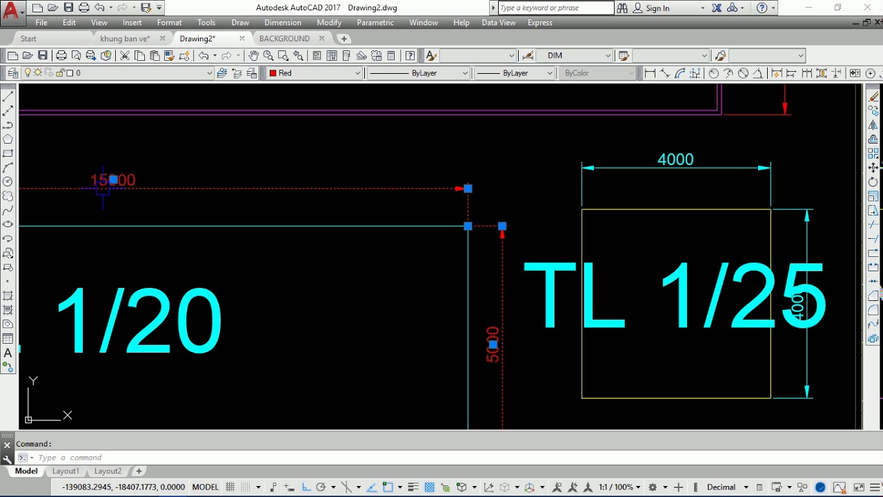 Cách chỉnh tỉ lệ 1:1 trong CAD Gallery 2