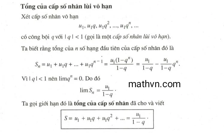 Tổng của cấp số nhân lùi vô hạn Gallery 2