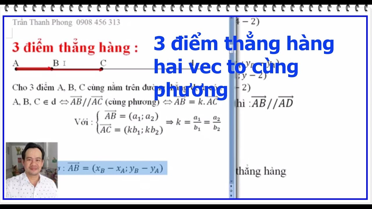 3 Điểm Thẳng Hàng Khi Nào Vectơ Gallery 1