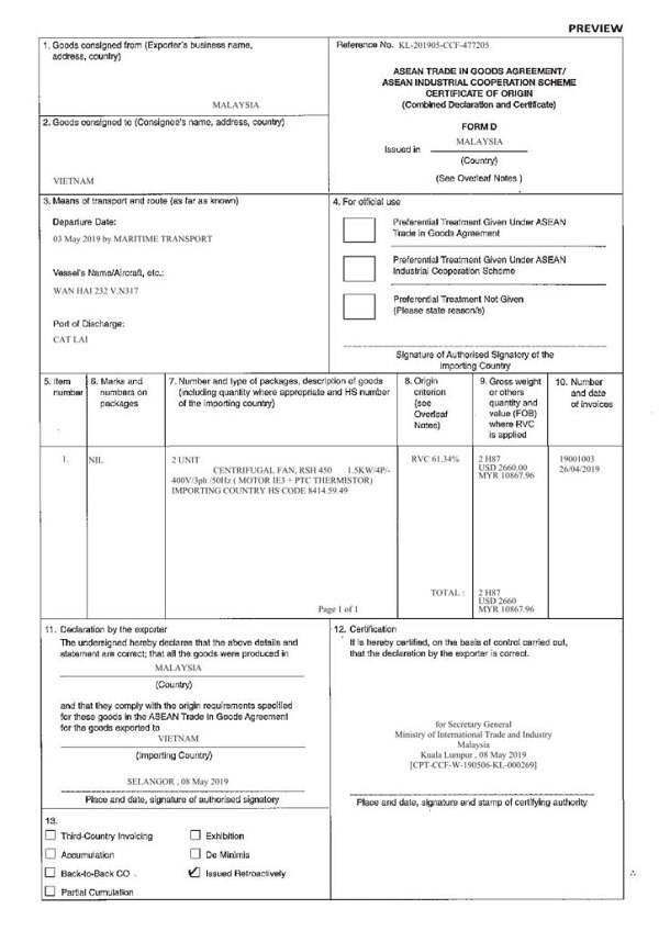 Xuất Xứ Form D là gì? Hướng dẫn chi tiết về nguồn gốc hàng hóa Form D Gallery 1