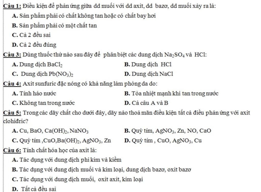 Muối Tác Dụng Với Axit Gallery 1