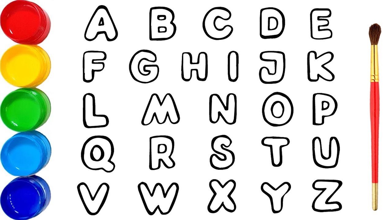 Coloring English Alphabet Letters Gallery 1