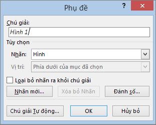 Cách Chú Thích Ảnh Trong Word Gallery 2