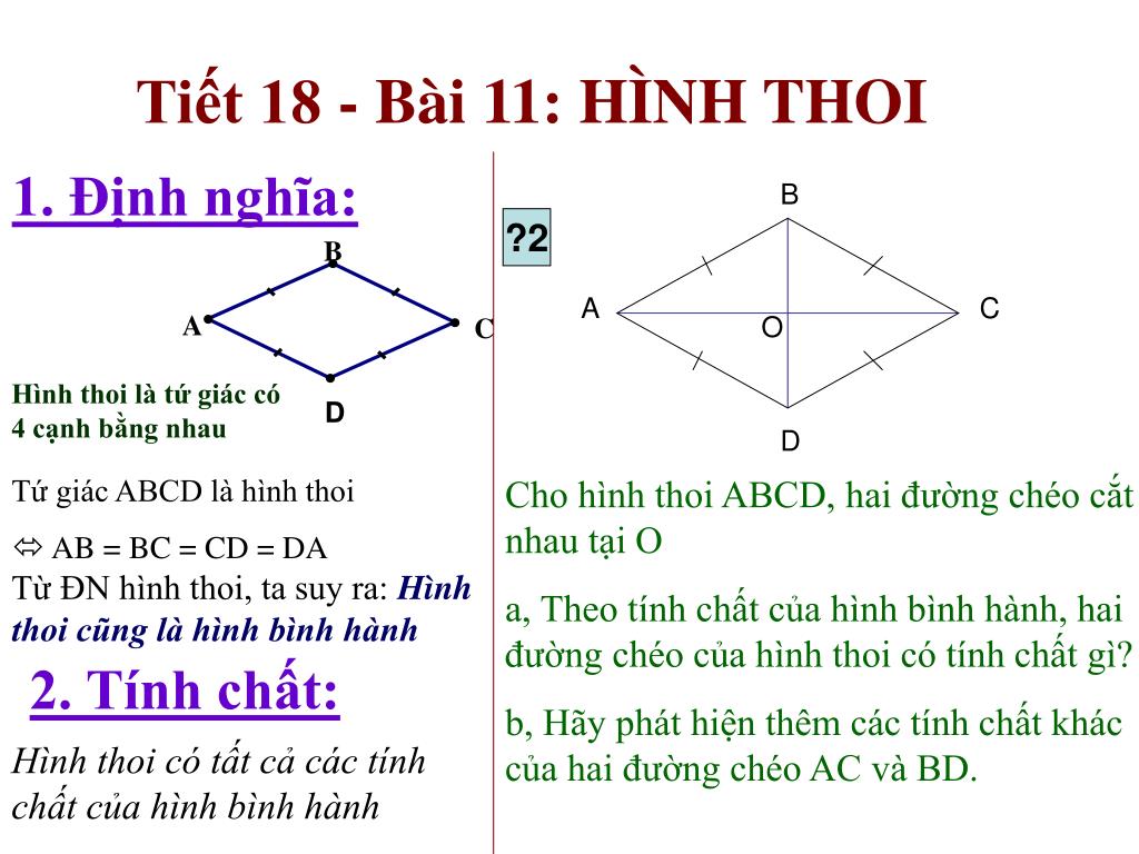Định Lý Hình Thoi