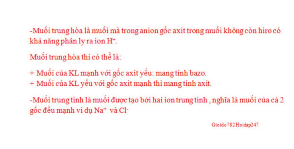 Muối trung tính là gì? Gallery 1