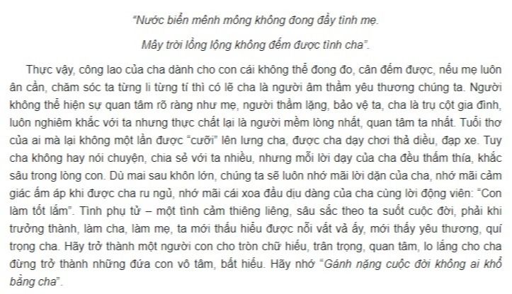 Tình Phụ Tử Đoạn Văn Gallery 2