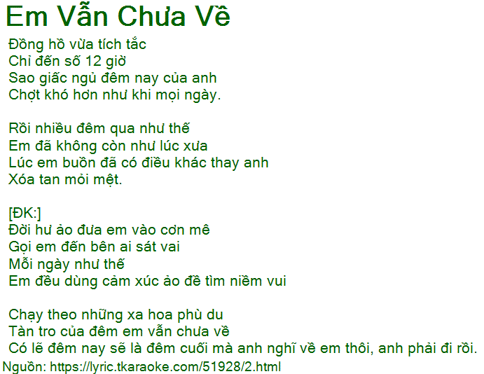 Đời Hư Ảo Đưa Em Vào Cơn Mê Lời