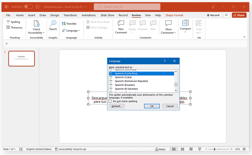 Cách đổi ngôn ngữ trong PowerPoint Gallery 2