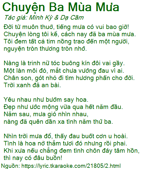 Đời từ muôn thuở tiếng mưa có vui bao giờ?