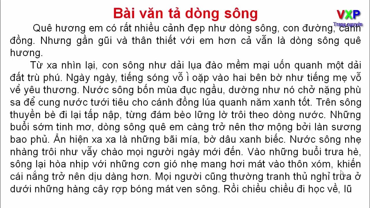 Văn Tả Dòng Sông Lớp 6 Gallery 1